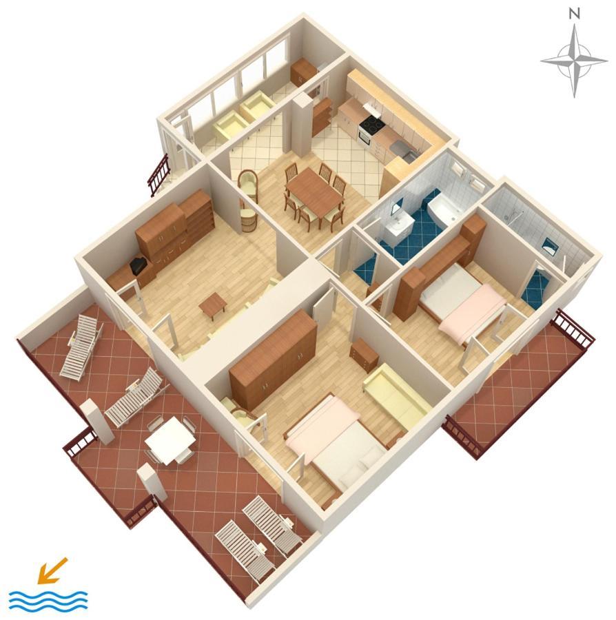 Apartments By The Sea Podgora, Makarska - 2615 Ngoại thất bức ảnh